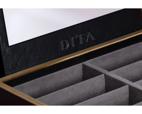 169076-Coffret DITA 10 compartiments en cuir