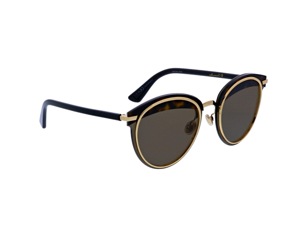 Lunettes de soleil femme Dior DIOROFFSET1 581 2M Dore Havana Noir Couleur de monture Ecaille