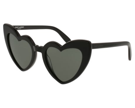 47304-Lunettes de soleil Saint Laurent Lou Lou SL 181 001 Noires Forme Coeur | Revendeur Agréé Saint Laurent | product_reduce_price