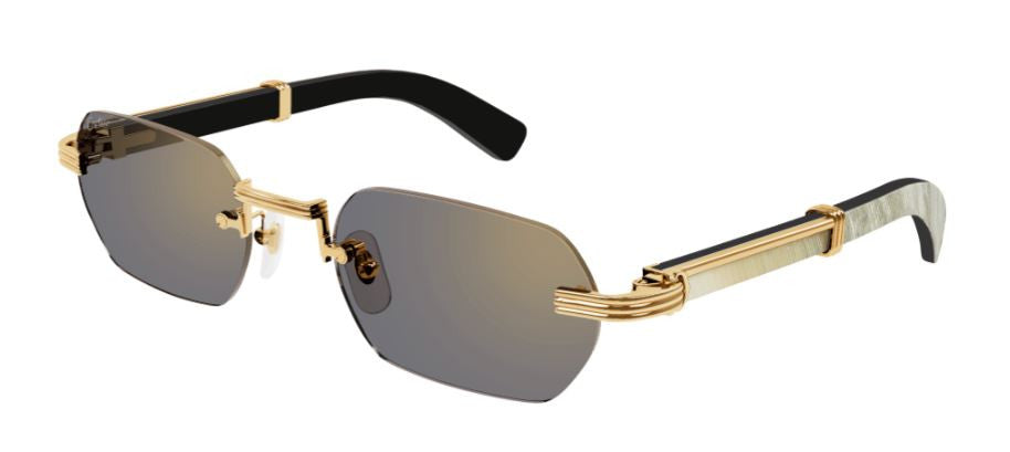 Óculos de Sol Cartier Chifre e Madeira Première CT0362S