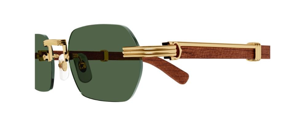 Óculos de Sol Cartier Chifre e Madeira Première CT0362S