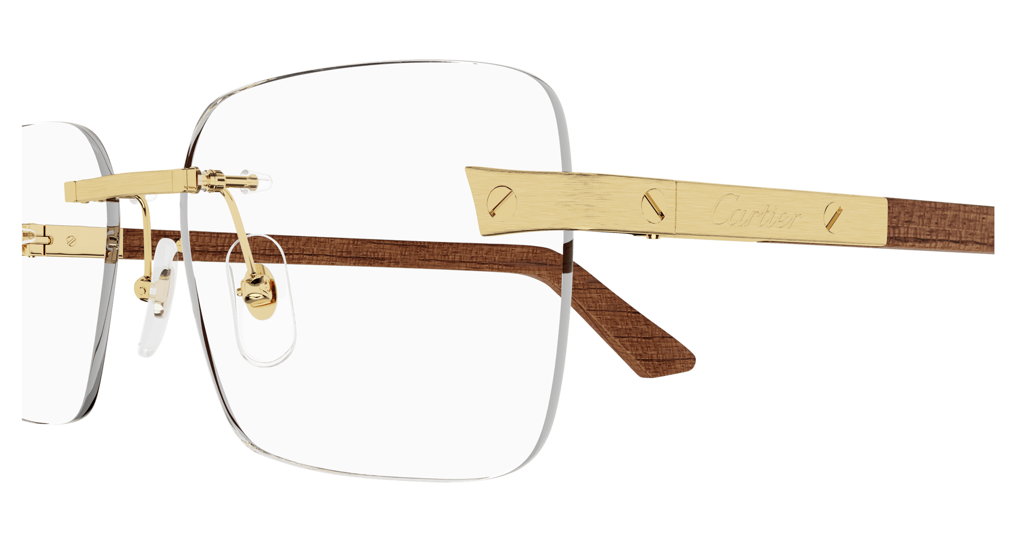 Lunettes de vue Cartier Corne et Bois Santos CT0411O
