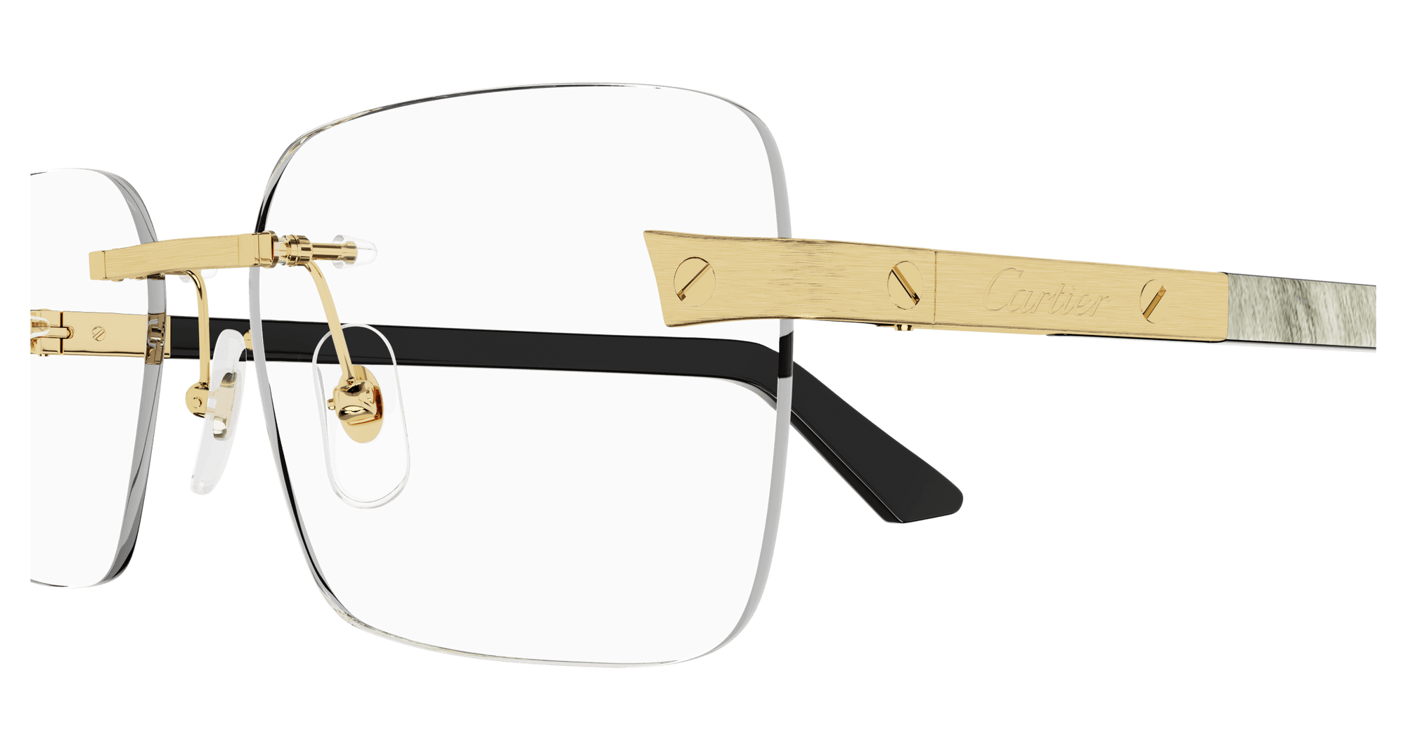 Lunettes de vue Cartier Corne et Bois Santos CT0411O