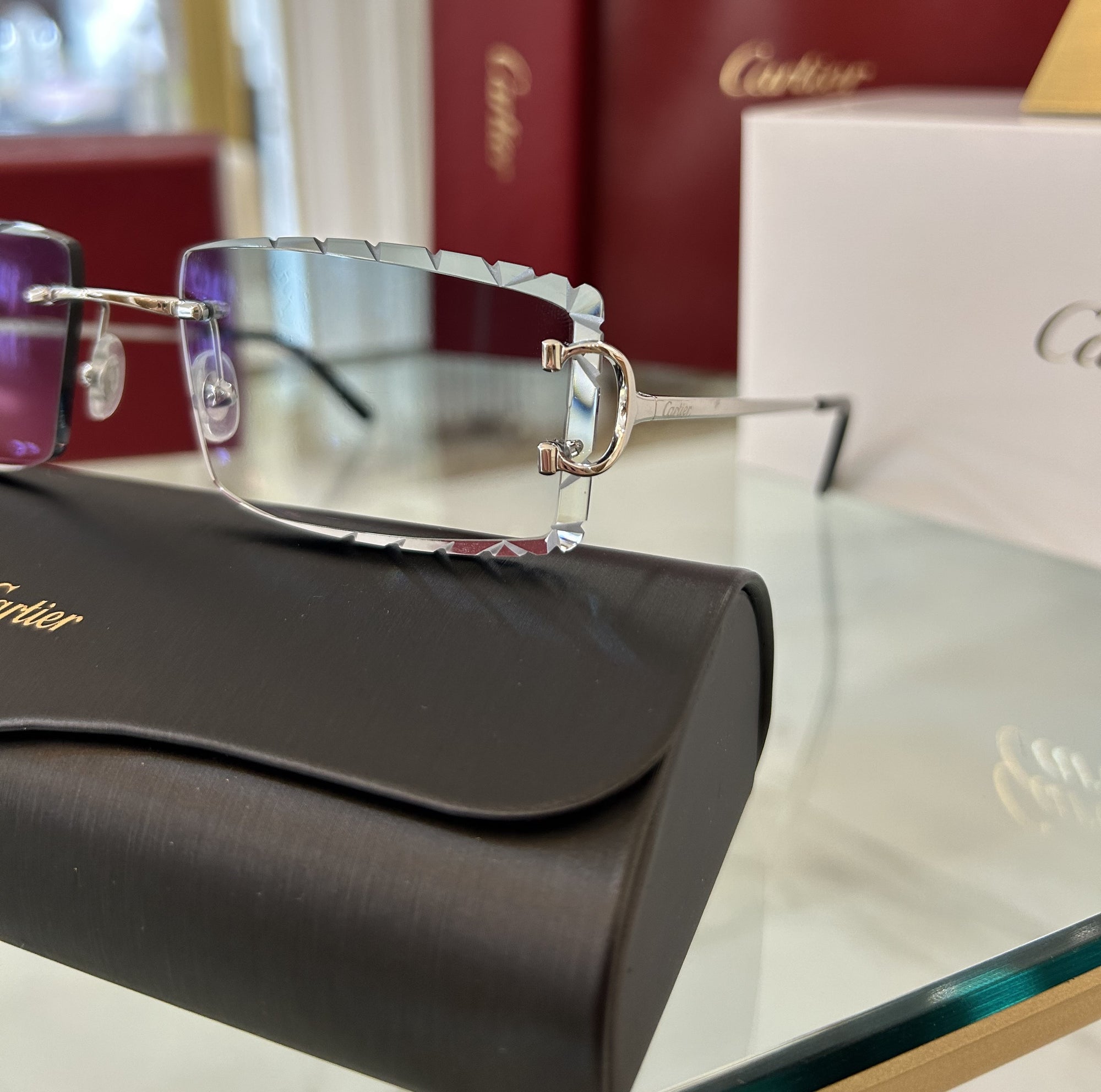 Óculos de sol Cartier Piccadilly CT0092O Diamond Cut