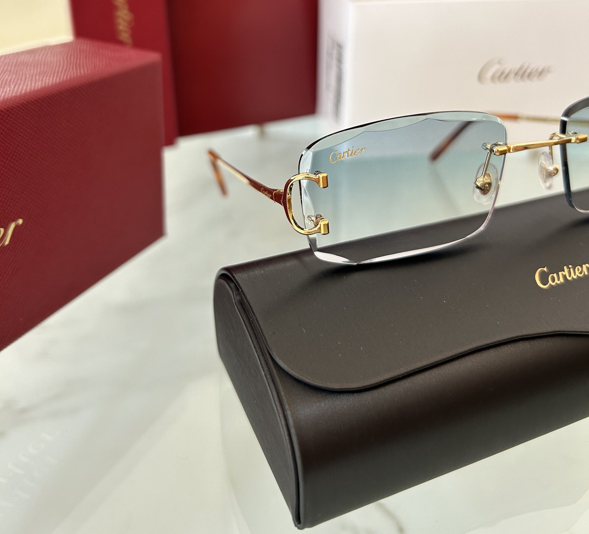 Óculos graduados Cartier Piccadily CT0092O Diamond Cut