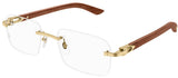 Lunettes de vue Cartier Corne et Bois Décor C CT0453O