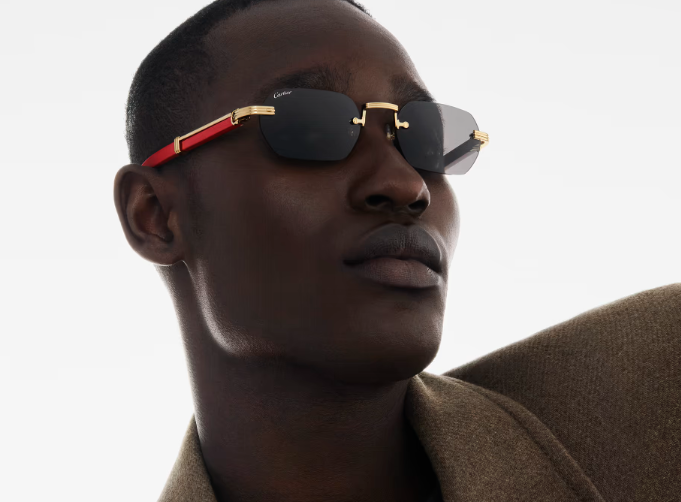 Óculos de Sol Cartier Chifre e Madeira Première CT0362S