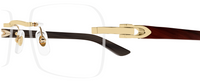 Korrektionsbrille Cartier Corne et Bois Décor C CT0453O