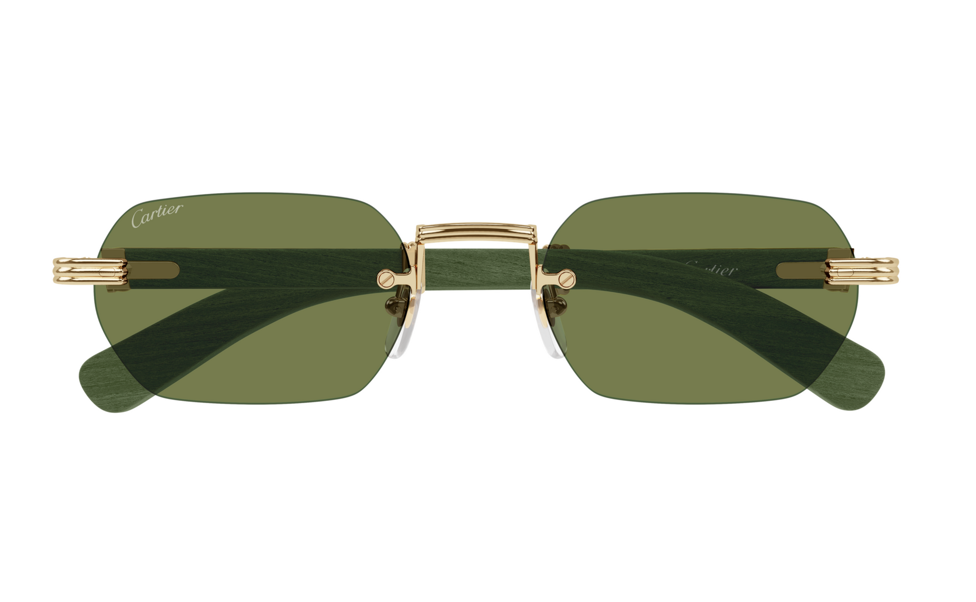 Óculos de Sol Cartier Chifre e Madeira Première CT0362S