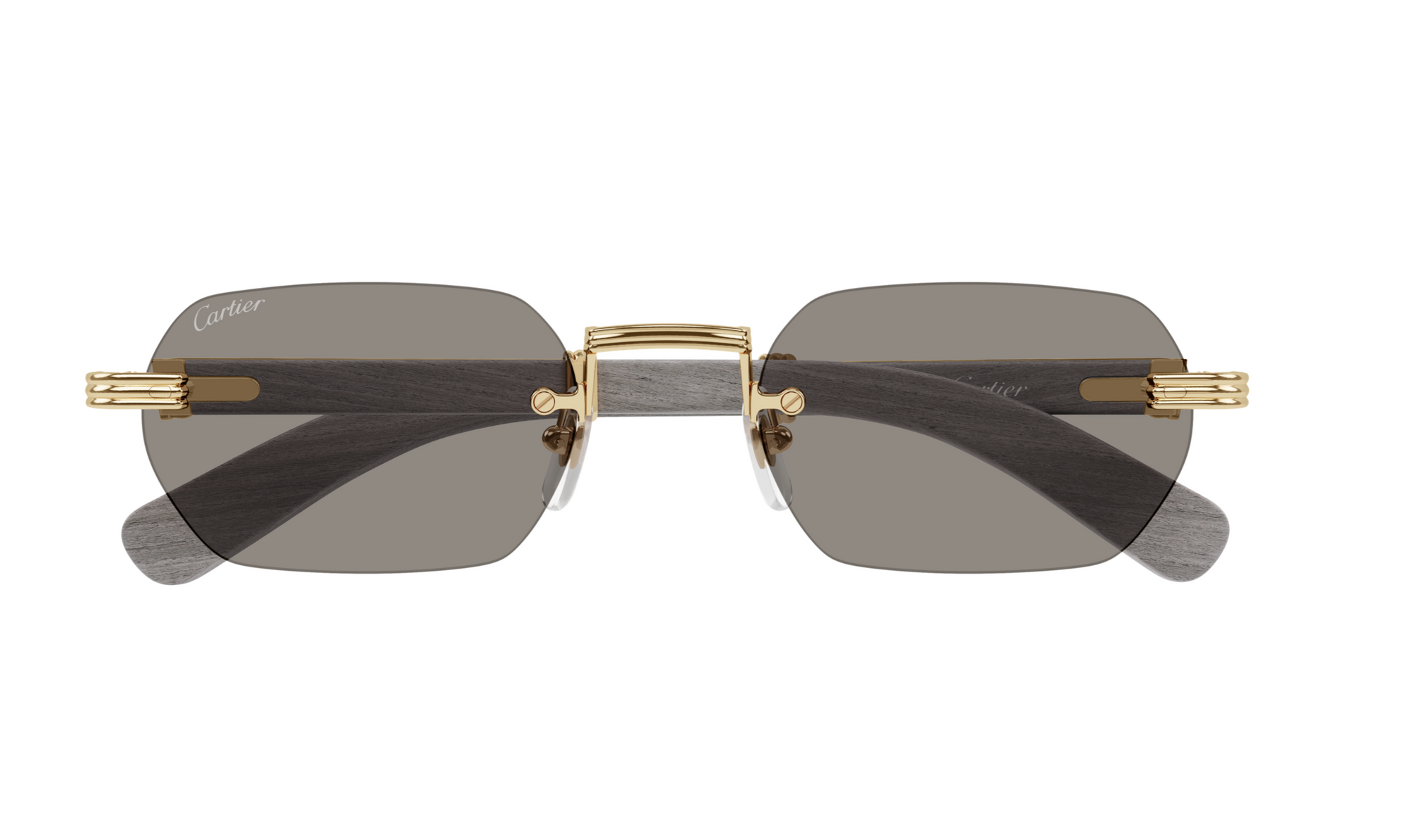 Óculos de Sol Cartier Chifre e Madeira Première CT0362S