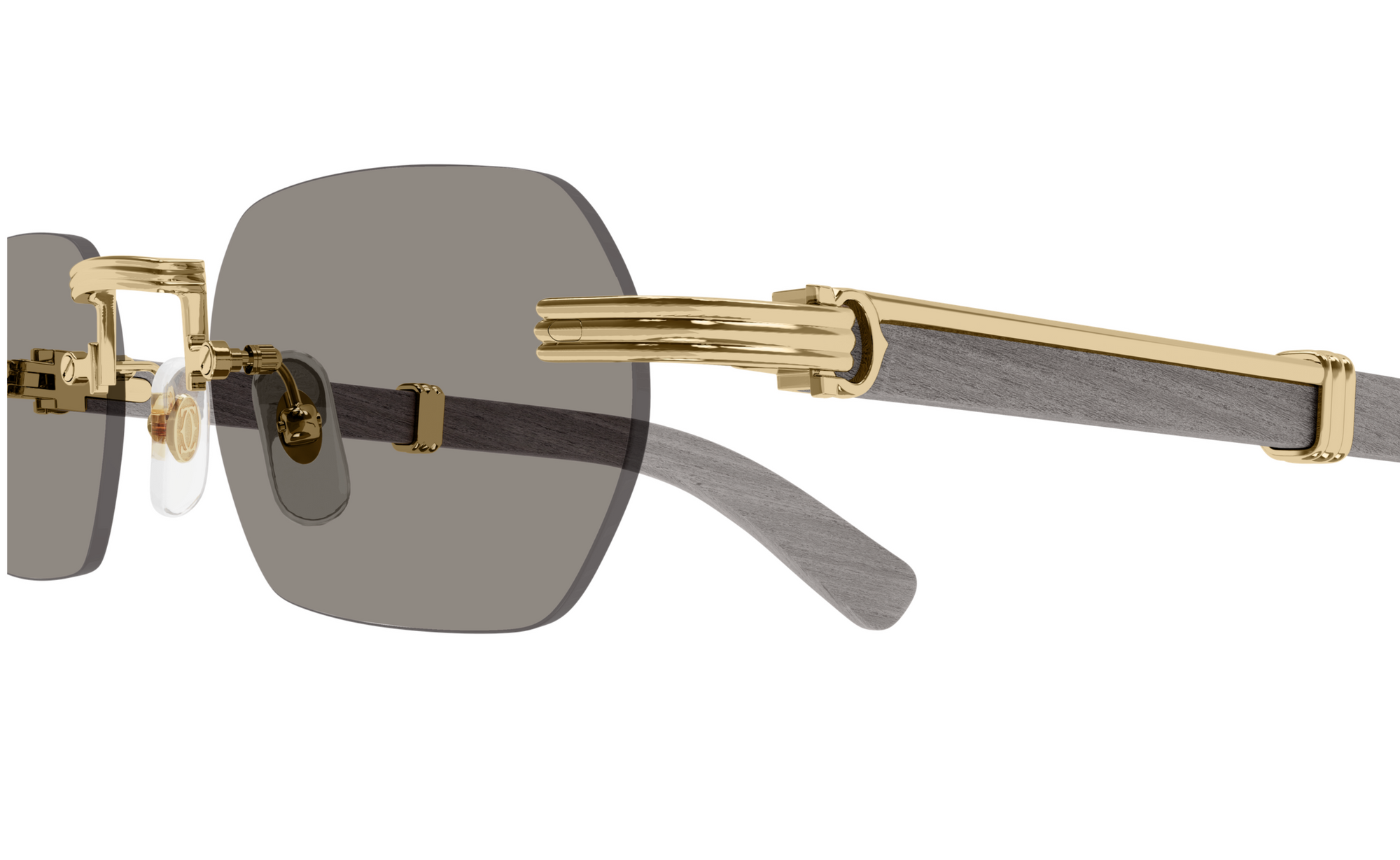Óculos de Sol Cartier Chifre e Madeira Première CT0362S