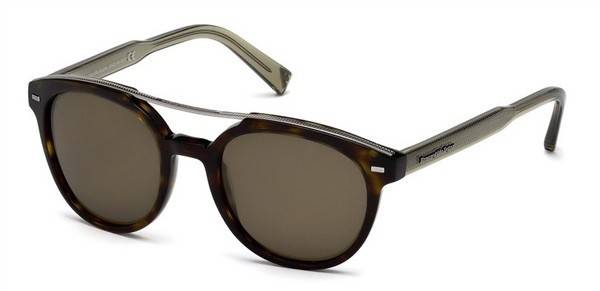 Lunettes de soleil Ermenegildo Zegna EZ0006 56M Polarisés Ecaille