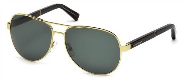 Óculos de sol Ermenegildo Zegna EZ0010 30R Polarizados Dourado