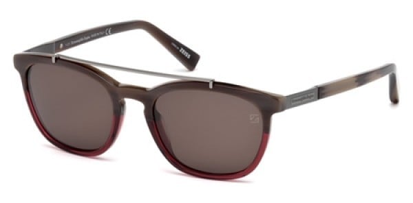 Óculos de sol Ermenegildo Zegna EZ0044 65J Castanho