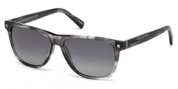 Zonnebrillen Ermenegildo Zegna EZ0074 05D Gepolariseerd Zwart