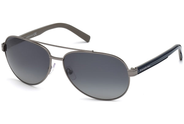 Occhiali da sole Ermenegildo Zegna EZ0004 08D Polarizzati Argentato