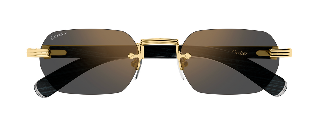 Lunettes de Soleil Cartier Corne et Bois Première CT0362S