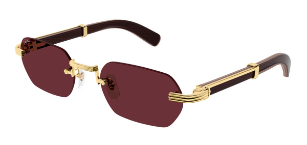 Lunettes de Soleil Cartier Corne et Bois Première CT0362S