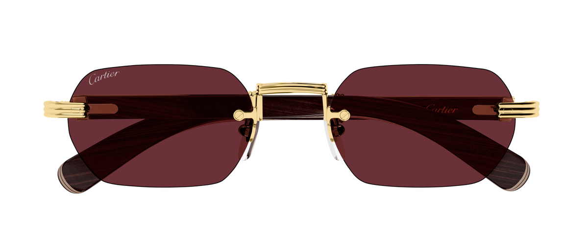 Lunettes de Soleil Cartier Corne et Bois Première CT0362S